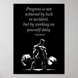 Progress Daily - Motivierend Gym, Workout-Fitness Poster