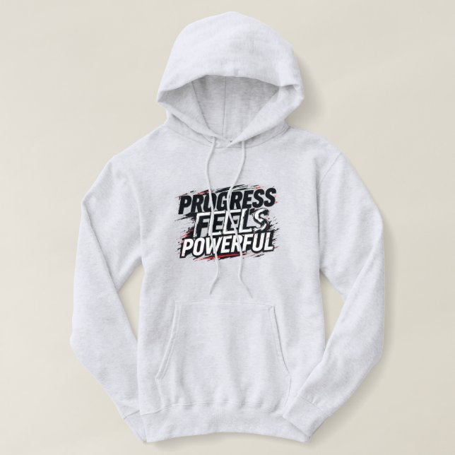 Progress Fühlt Sich Kraftvoll Frauen Pullover Hood (Design vorne)