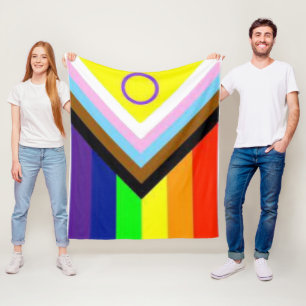Progress LGBTQIA+ Pride Geschenk-Decke Fleecedecke