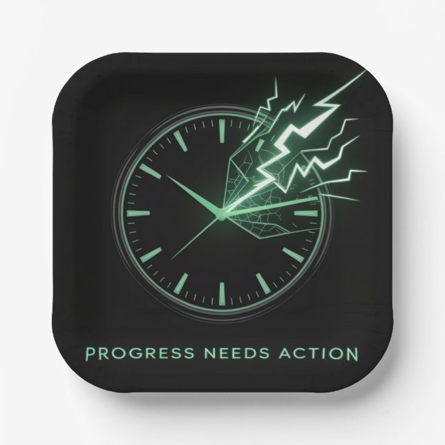 Progress Needs Action Pappteller (Vorderseite)
