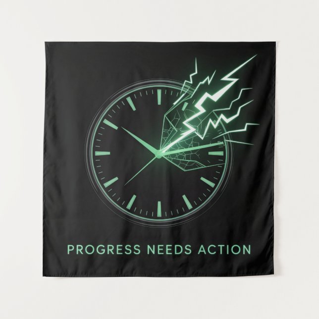 Progress Needs Action Wandteppich (Vorderseite)