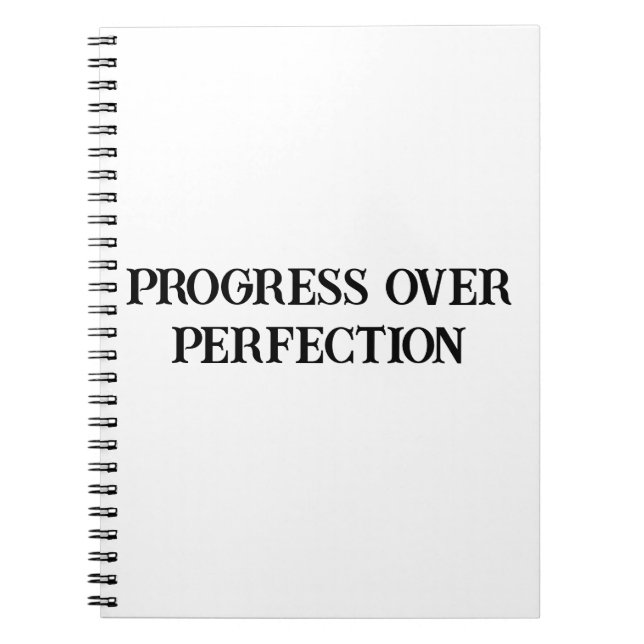 Progress Not Perfect Motivierend Notebook Notizblock (Vorderseite)