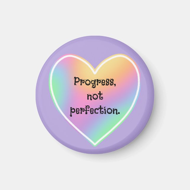 Progress Not Perfect Rainbow Magnet (Vorne)