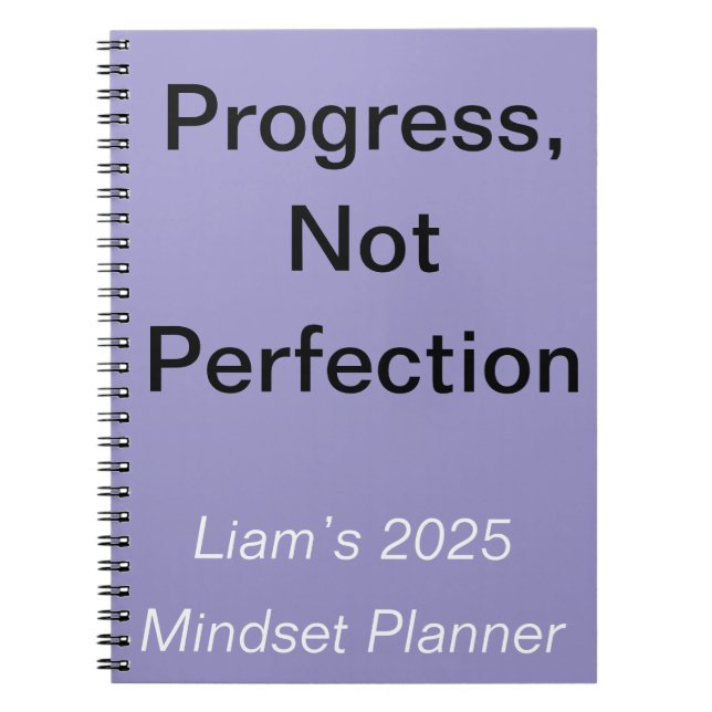 Progress Not Perfect Selbstpflege-Notebook Notizblock (Vorderseite)