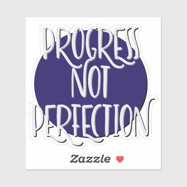 Progress Not Perfection 12-Stufen-Slogan Aufkleber (Blatt)