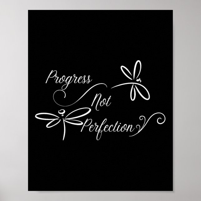 Progress Not Perfection Motivational Design  Poster (Vorne)