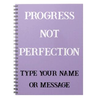 Progress Not Perfection Notebook Geschenkidee Notizblock