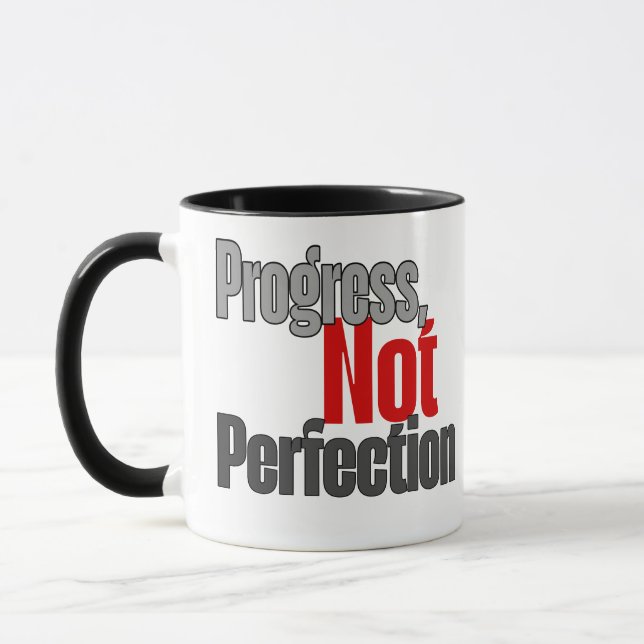 Progress not perfection  tasse (Links)