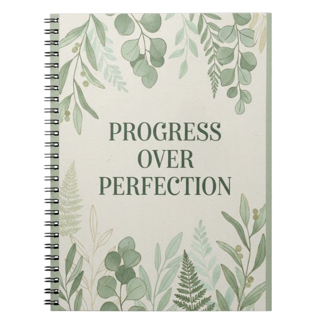 Progress over Perfection Journal Notizblock (Vorderseite)