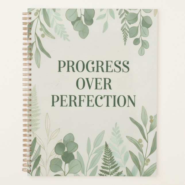 Progress over Perfection Journal Planer (Vorderseite)