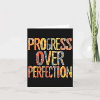 Progress Over Perfection Motivation Motivational T Karte