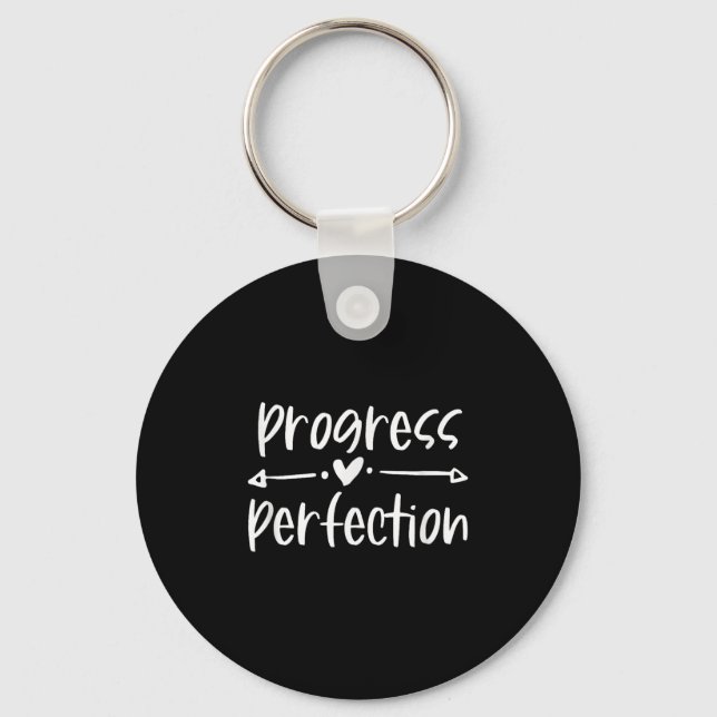 Progress Over Perfection Motivational  Schlüsselanhänger (Vorderseite)