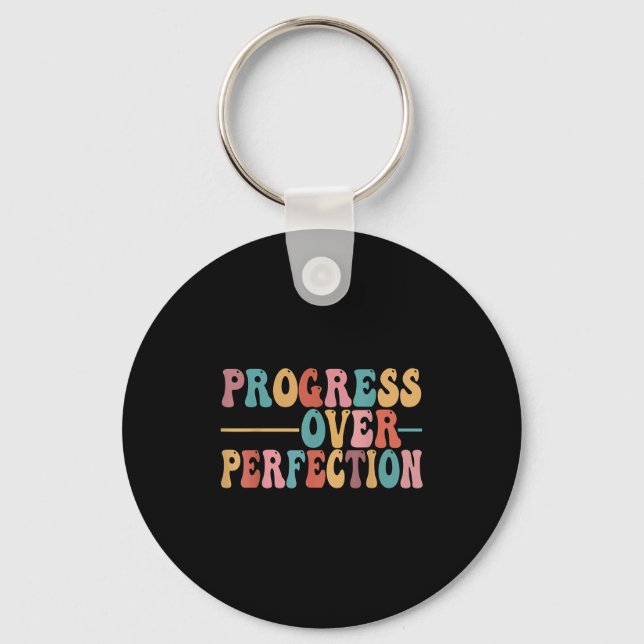 Progress Over Perfection Motivational Teacher For  Schlüsselanhänger (Vorderseite)