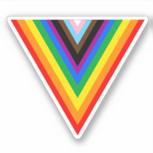 Progress Pride Dreieck-Sticker Aufkleber