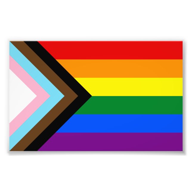 Progress Pride Flag LGBTQ+ Fotodruck (Vorne)