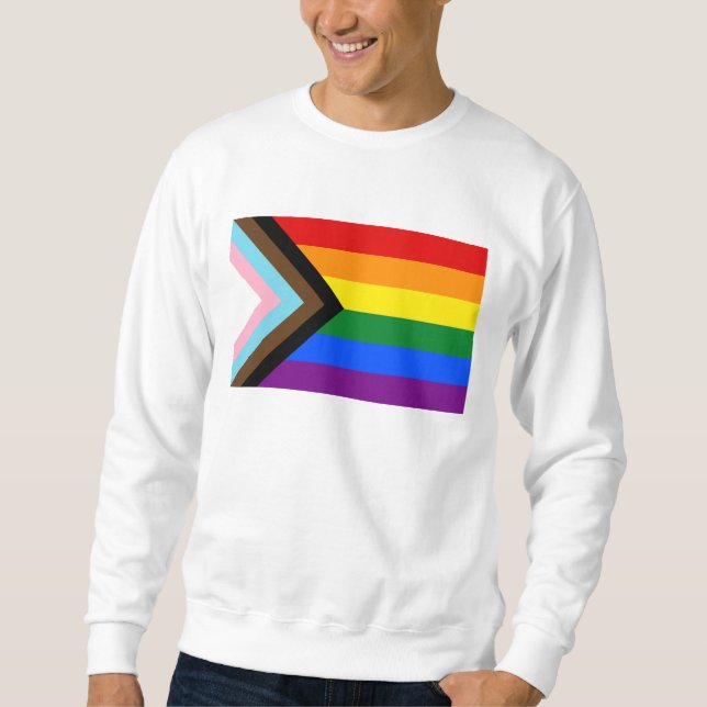 Progress Pride Flag LGBTQ+ Sweatshirt (Vorderseite)