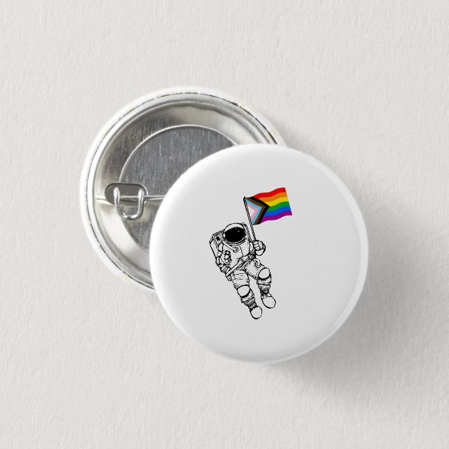 Progress Pride Mondmann Button (Vorne & Hinten)