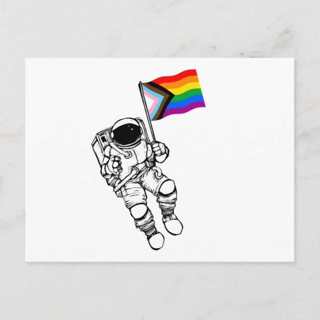 Progress Pride Mondmann Postkarte (Vorderseite)