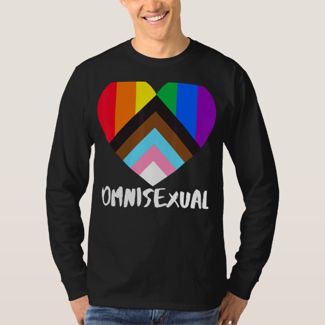 Progress Pride Rainbow Flag Inklusivität Herzstück T-Shirt (Vorderseite)