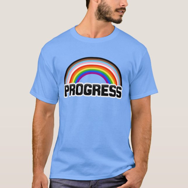 Progress Pride Rainbow-T - Shirt (Vorderseite)