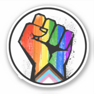 Progress Pride Resistance Circle Aufkleber