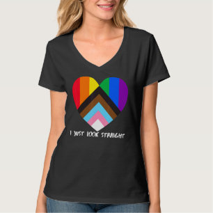 Progress Prilag Flag Herzinklusivität Ich schaue n T-Shirt