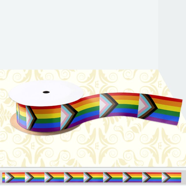 Progress Rainbow Flag Band, Prix Flag & LGBTQ Satinband (Von Creator hochgeladen)