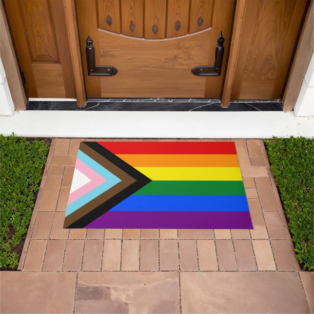 Progress Rainbow Flag house mat, Pride, LGBTQ Fußmatte (Außenbereich)