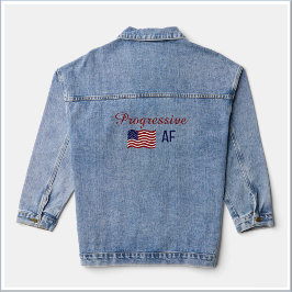 Progressive AF politischer T - Shirt niedlicher Fa Jeansjacke