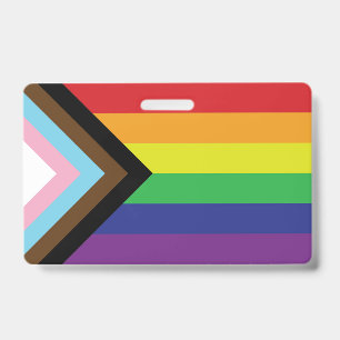 Progressive LGBTQIA-Flagge Ausweis