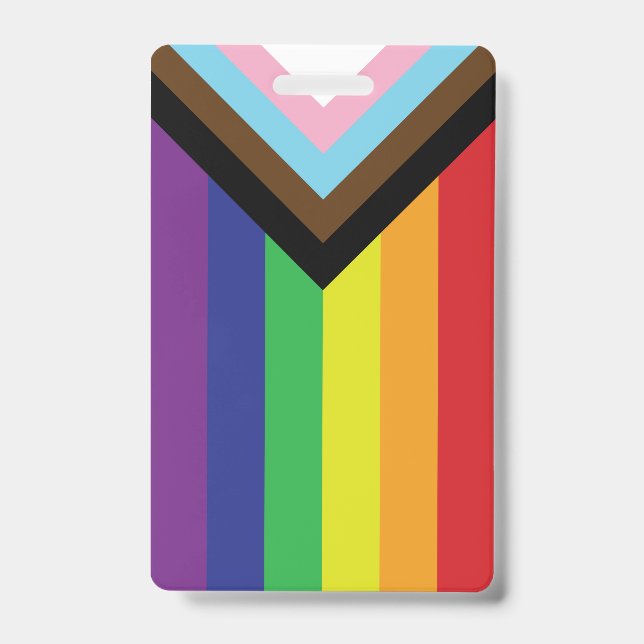 Progressive LGBTQIA-Flagge Ausweis (Vorderseite)