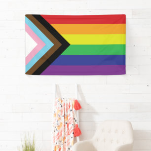 Progressive LGBTQIA-Flagge Banner