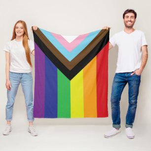 Progressive LGBTQIA-Flagge Fleecedecke
