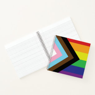 Progressive LGBTQIA-Flagge Notizbuch