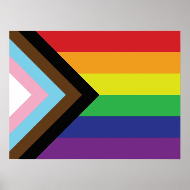 Progressive LGBTQIA-Flagge Poster (Vorne)