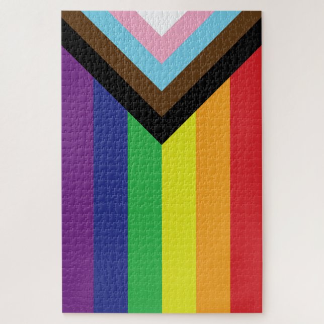 Progressive LGBTQIA-Flagge Puzzle (Vertikal)