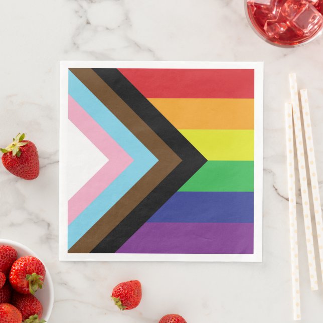 Progressive LGBTQIA-Flagge Serviette (Beispiel)