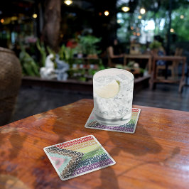 Progressive Rainbow Flag LGBT Gay Script Rechteckiger Pappuntersetzer