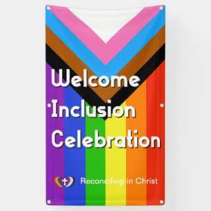 Progressiver PRIDE-Flag-Banner - Vertikal Banner