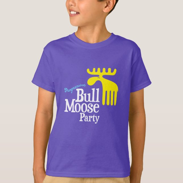 Progressives Bull Moose Party - spielerisches Desi T-Shirt (Vorderseite)