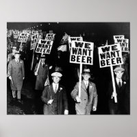 Prohibitions-Bier-Protest 1950er Jahre Vintage-Fot