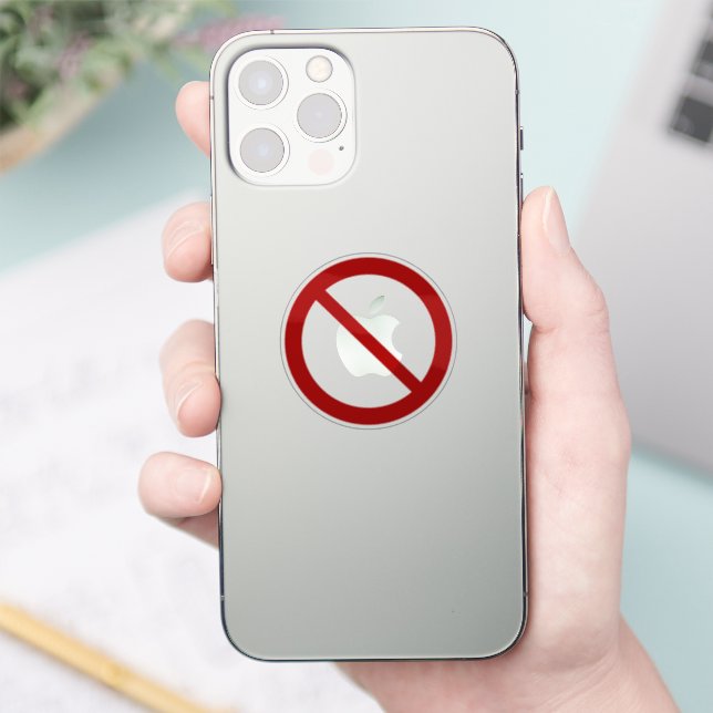 Prohibitions- oder Verbotszeichen Aufkleber (Telefon)