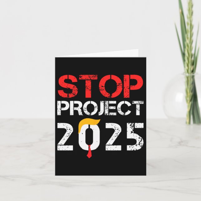 Project 2025 Trumps Projekt Anti Trump 3 Karte (Vorderseite)
