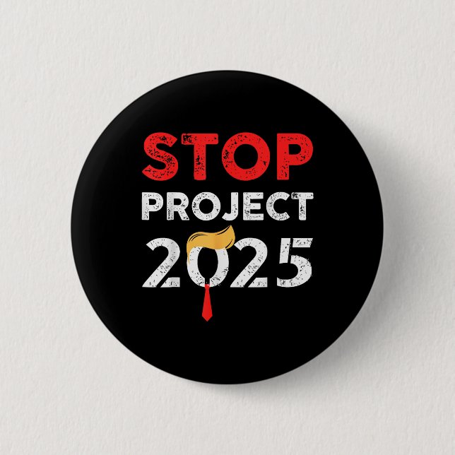 Project 2025 Trumps Projekt gegen Trump Button (Vorderseite)