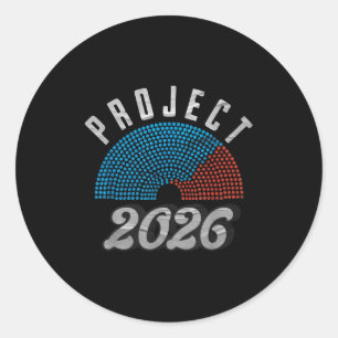 Project 2026 T-Shirt Runder Aufkleber