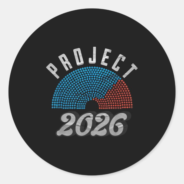Project 2026 T-Shirt  Runder Aufkleber (Vorderseite)