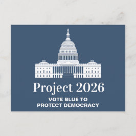 Project 2026 Vote for Democracy Postkarte