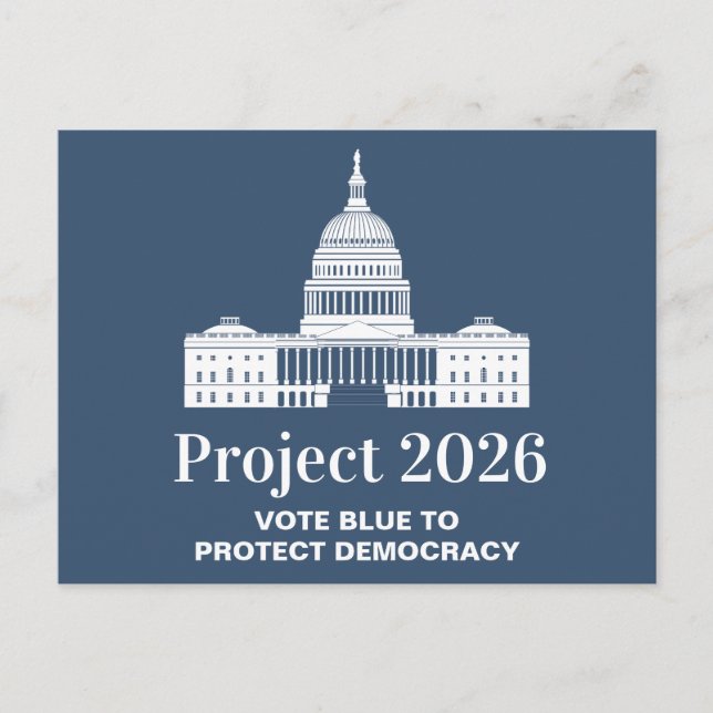 Project 2026 Vote for Democracy Postkarte (Vorderseite)