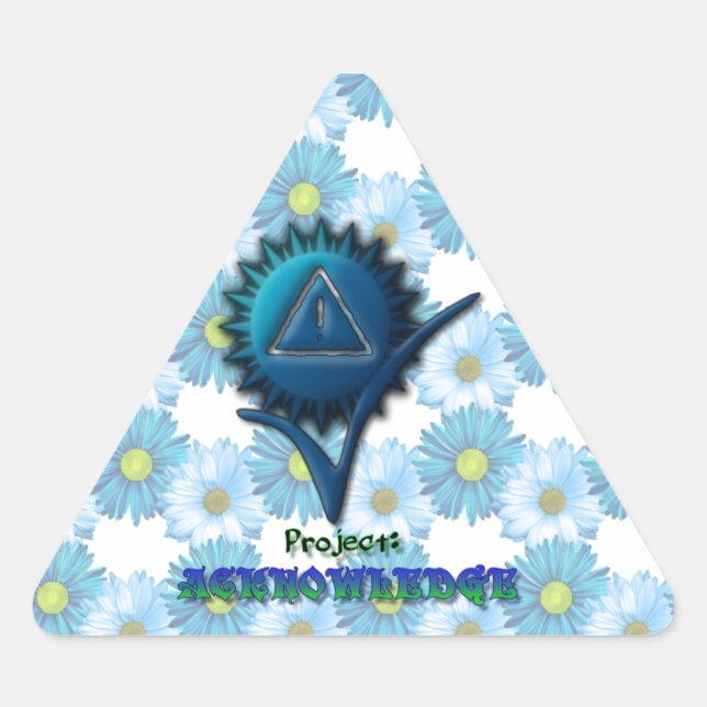 Project: ACKNOWLEDGE  Dreieckiger Aufkleber (Vorderseite)