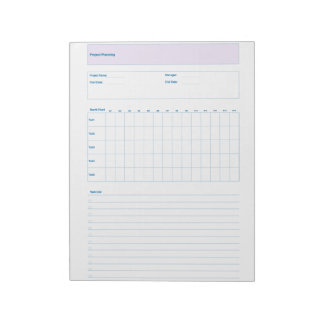 Project Planning Template, Printable Planner Sheet Notizblock